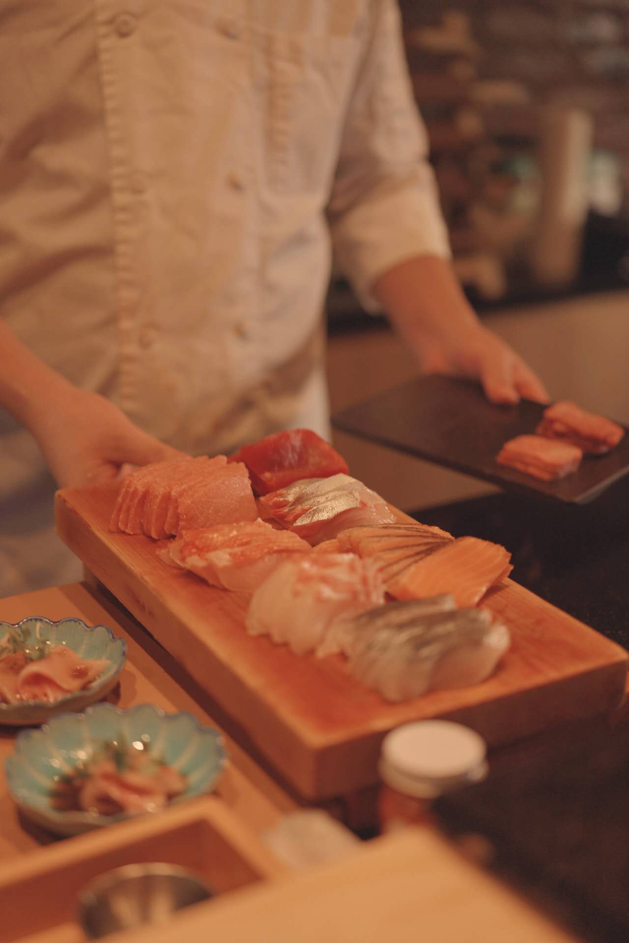 Buri aged yellowtail nigiri