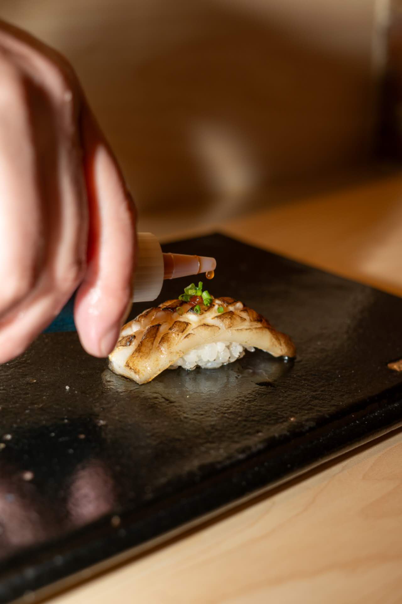 Hamachi yellowtail nigiri