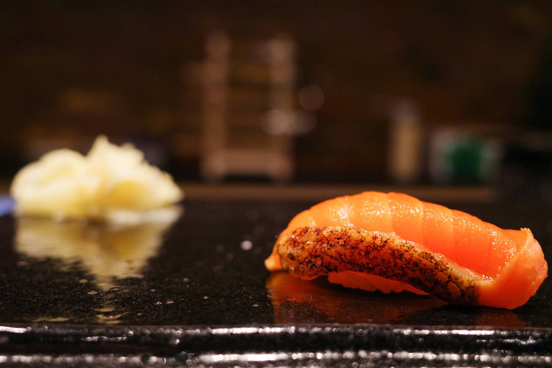 Premium otoro tuna nigiri served at Kiyoshi Omakase Overland Park